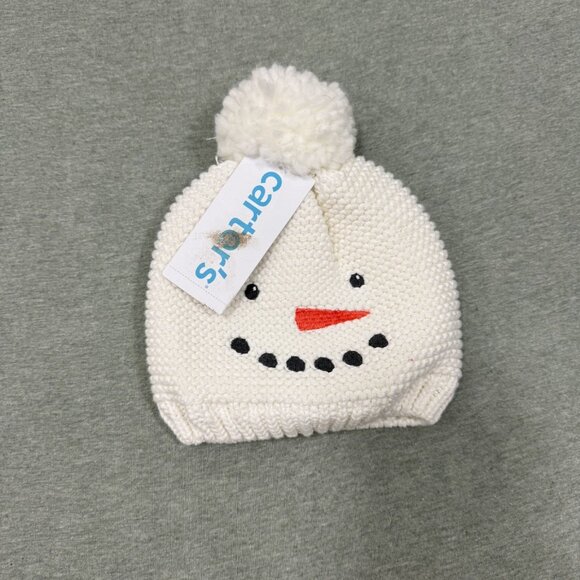 Carter's Other - CARTERS knit hat white/snowman motif size 3-9 months (runs smaller)